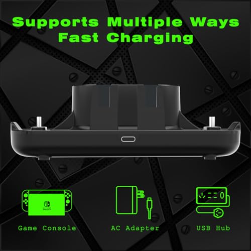 PURBHE Switch Controller Charger for Nintendo Switch, Charging Dock with JoyCon/Pro / PS5 Controller, Charger Station with LED Indicator and Charger Cable for JoyCons, 6 in 1 Nintendo Charging Dock - Image 5
