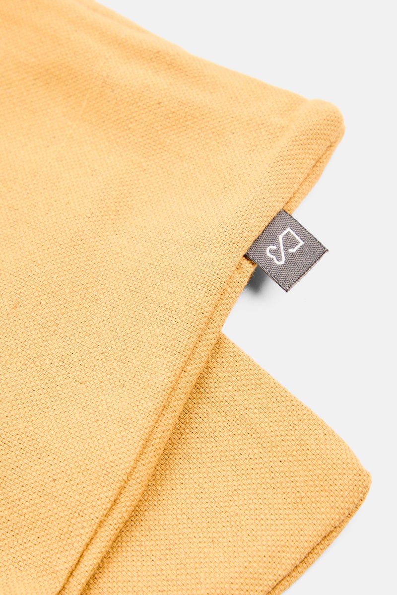 Muy Mucho Plain Cushion Pillow Cover 45 L x 45 W cm, Yellow - Image 3