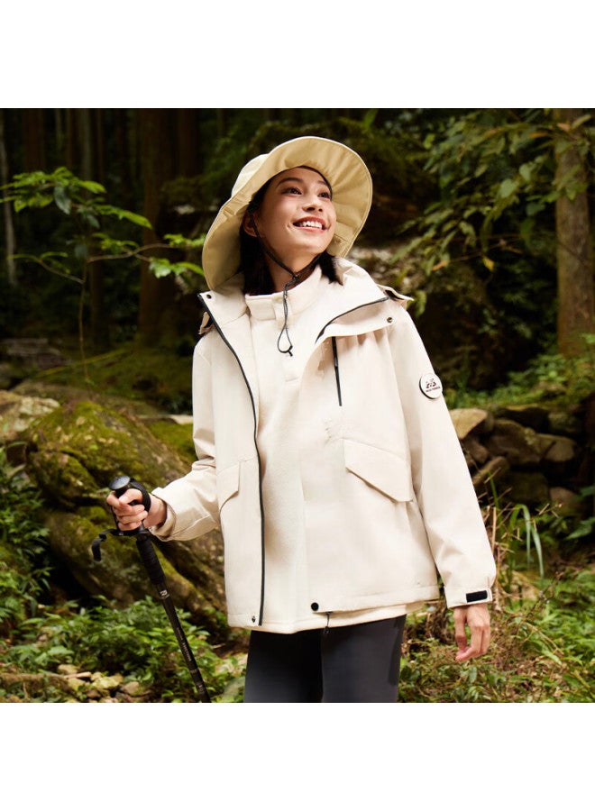 Pandas Panda Companion 3-in-1 سترة نسائية منفصلة من الريش ربيع خريف شتاء جديد صغير أسود معطف مقاوم للرياح - Image 5