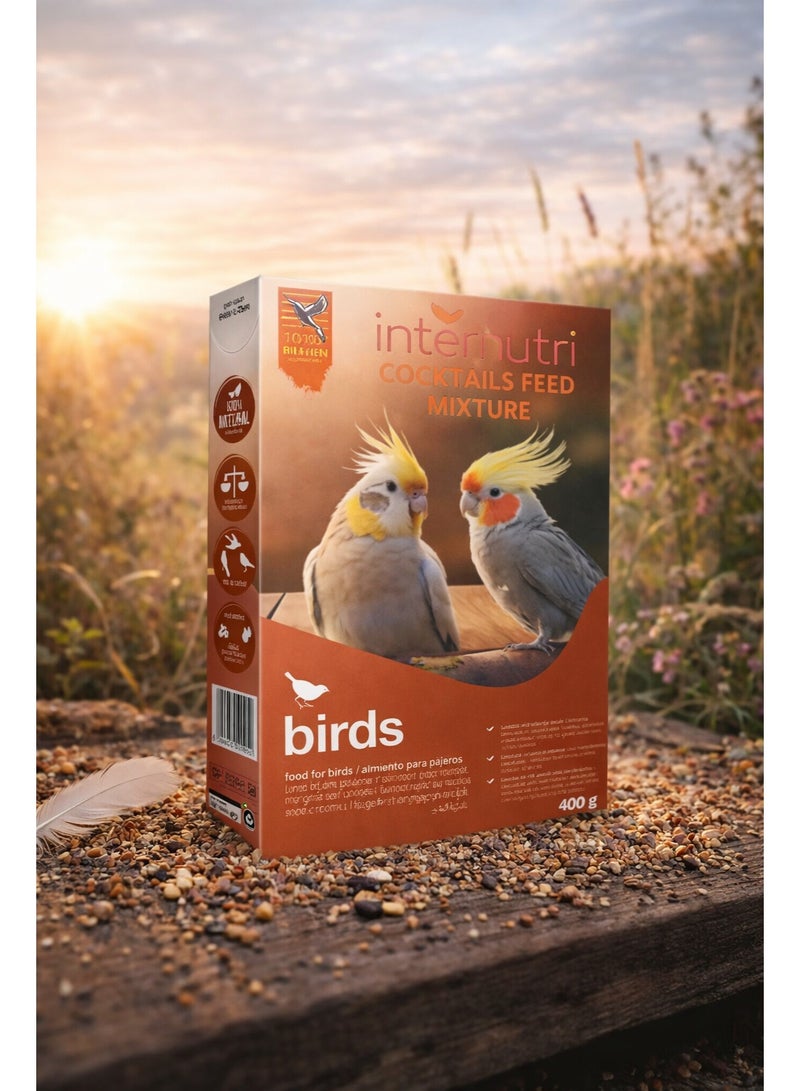 خليط لطعام طيور الكوكتيل – مزيج بذور متكامل للكوكتيل – تغذية طبيعية ومتوازنة – طعام طيور – 400 جم