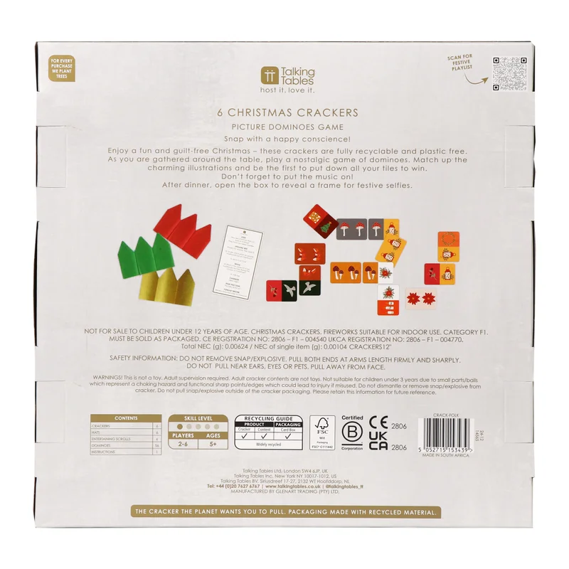 Talking Tables Folklore, Crackers, 12", Fsc Mix