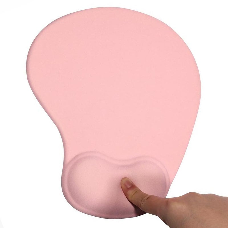 JYWYBF Ergonomic Mouse Pad with Wrist Rest, Gel Wrist Support Mousepad, Pain Relief Laptop Computer Mouse Pad, Non-Slip Mouse Pads for Office & Home (Light Pink) - Image 3