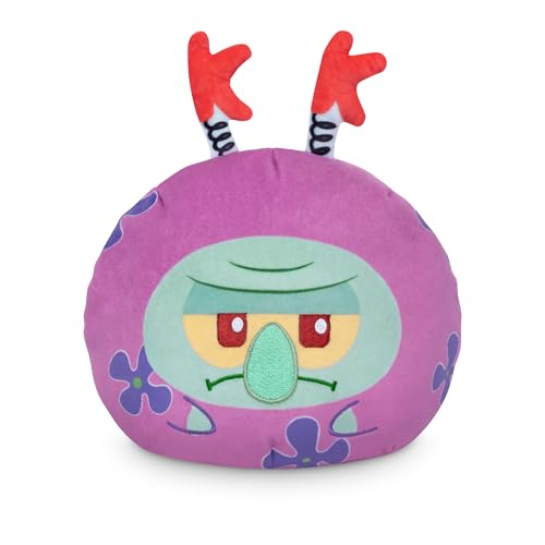 TeeTurtle Reversible Spongebob Squarepants Kuddly Krab Spongebob and Squidward 6 Inch TwoSided Flip Plush Toy with Embroidered Details Cute Mini Collectible Plush for Kids Teens and Adults - Image 5