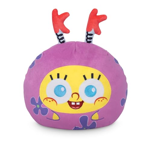 TeeTurtle Reversible Spongebob Squarepants Kuddly Krab Spongebob and Squidward 6 Inch TwoSided Flip Plush Toy with Embroidered Details Cute Mini Collectible Plush for Kids Teens and Adults - Image 1