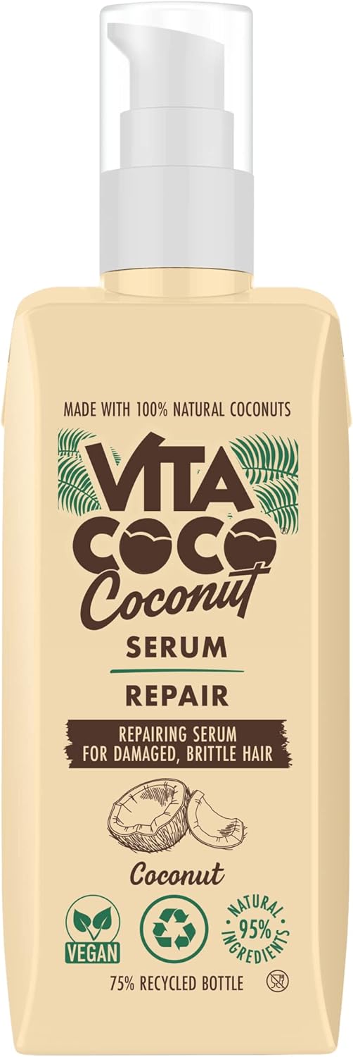 Vita Coco Coconut Repair Serum for Damaged Hair 150ml 95 Percent Natural Repairing Hair Treatment protects and repairs for all hair types
