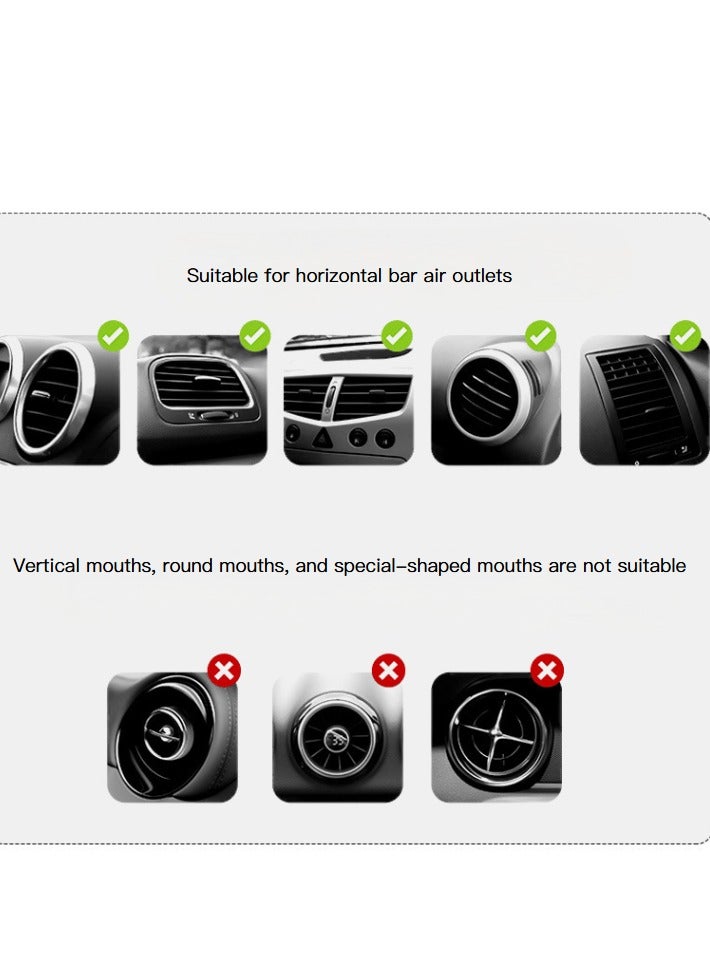 general Car mobile phone holder Car gravity metal support frame Snap-on multi-function air outlet navigation frame, 4-6 inch mobile phones can be used - black - Image 4