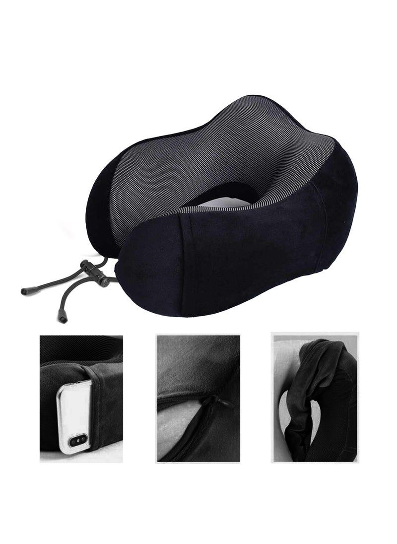 travel Line Travel Line Comfortable Neck Pillow, Support Neck & Head Luxury, Compact & Lightweight Travel Memory Foam Neck Pillow Suitable For Camping, Train, Planes, & Self Driving Cars  - Image 3