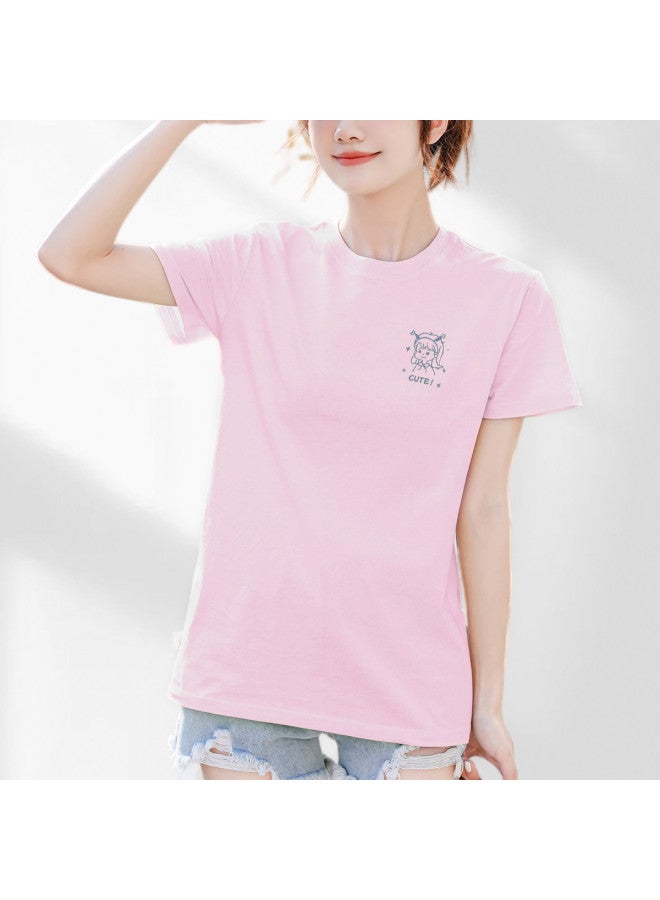 LANG SHA Women'S T-Shirt Short Sleeve Top Half Sleeve Printed T-Shirt Single Piece - Image 5