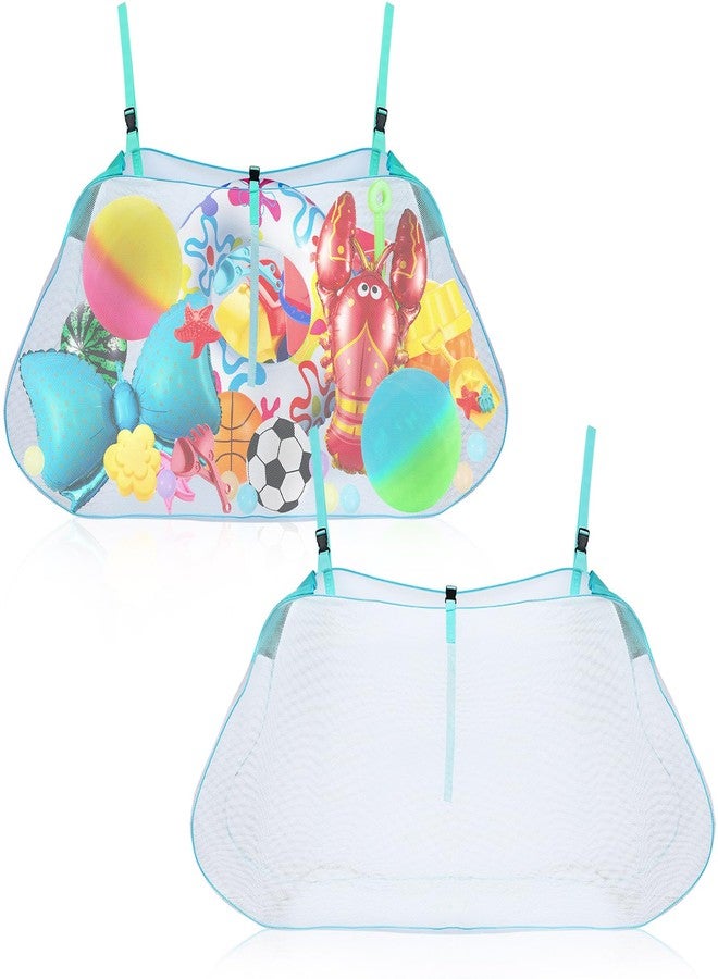Fabbay 2 Pcs Pool Storage Bag 57 × 30 Inch Pool Storage Swimming Bag Large Hanging Net Swimming Accessories Organizer for Inflatables, Floats, Football, Basketballs, Garage Supplies - Image 1