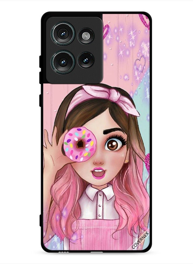 Covernex Motorola Edge 50 Protective Case Cover Donut Lover Girl Art - Image 1