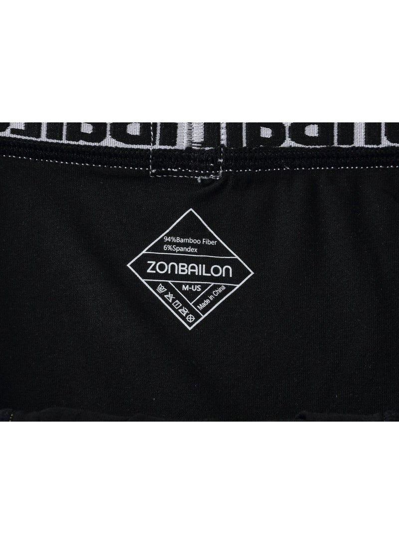 ZonBaiLon Men's Bamboo Fiber Boxer Briefs, Separated Pouch Design Soft Stretch Breathable Underwear, Sizes M-3XL - Image 5