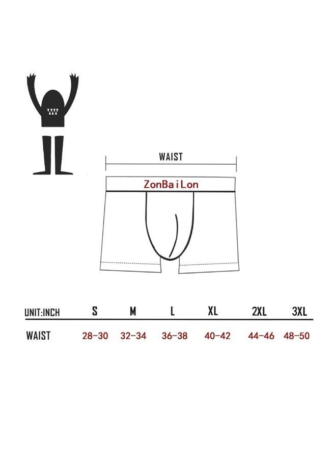 ZonBaiLon Men's Bamboo Fiber Boxer Briefs, Separated Pouch Design Soft Stretch Breathable Underwear, Sizes M-3XL - Image 2