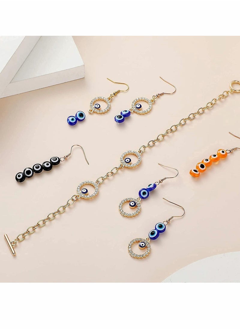 Excefore - 750 Pcs Resin Evil Eyes Beads Round Flatback For DIY Craft Jewelry Making Supplies 15 Colors - Image 1