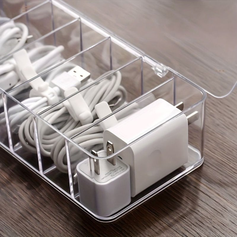 Large Transparent 2PCS Storage Box Lid Heavy Duty Stackable Organizer - Image 5