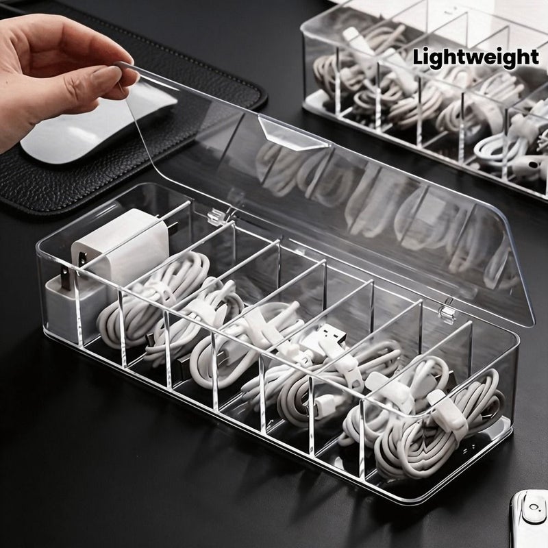 Large Transparent 2PCS Storage Box Lid Heavy Duty Stackable Organizer - Image 2