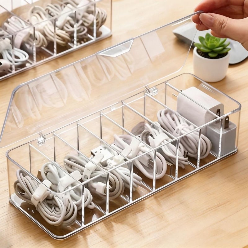 Large Transparent 2PCS Storage Box Lid Heavy Duty Stackable Organizer - Image 4