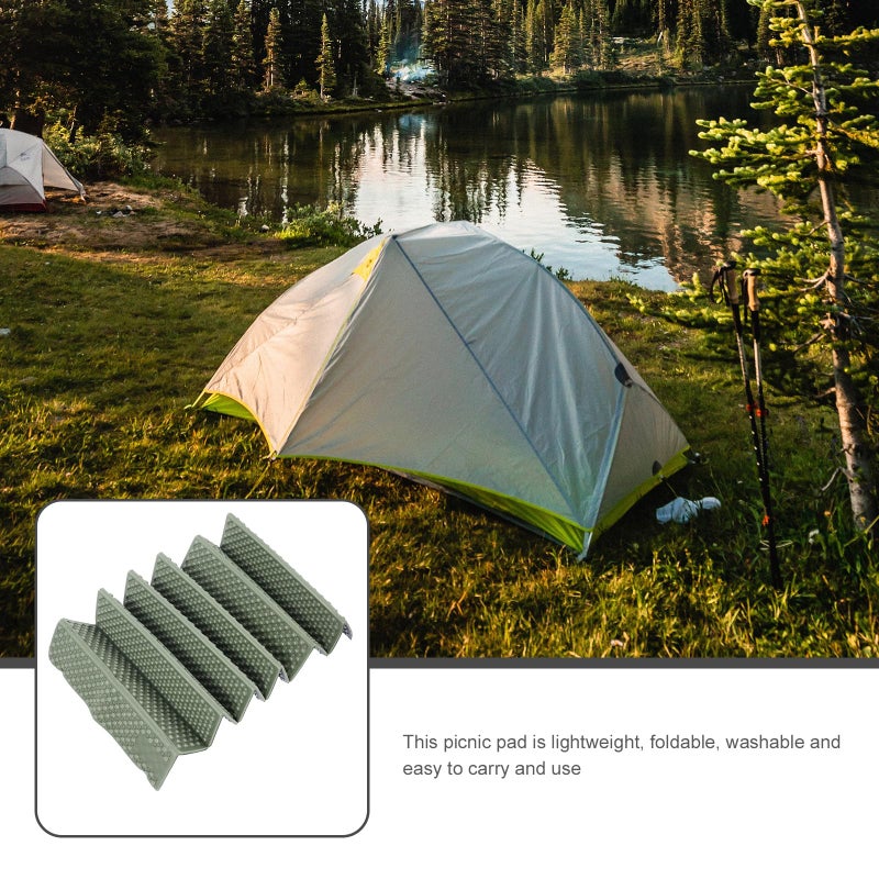 Thick Lightweight Folding Camping Sleeping Pad with Aluminum Foil Layer Portable Moisture Proof Mat for Hiking Picnic - Image 4
