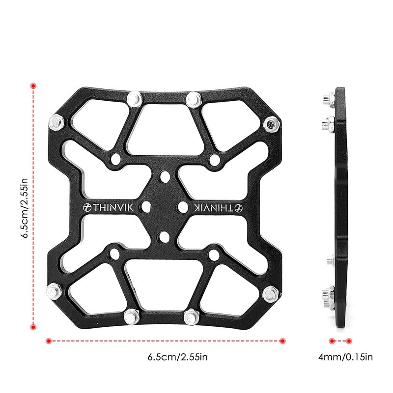 Thinvik Bike Clipless Pedal Platform Adapters Compatible with Shimano SPD-SL/SPD,Look Keo/Delta,Peloton Bike Pedals and Cleats,Clipless Pedals Convert to Flat Pedals - CNC Aluminum Alloy - Image 4