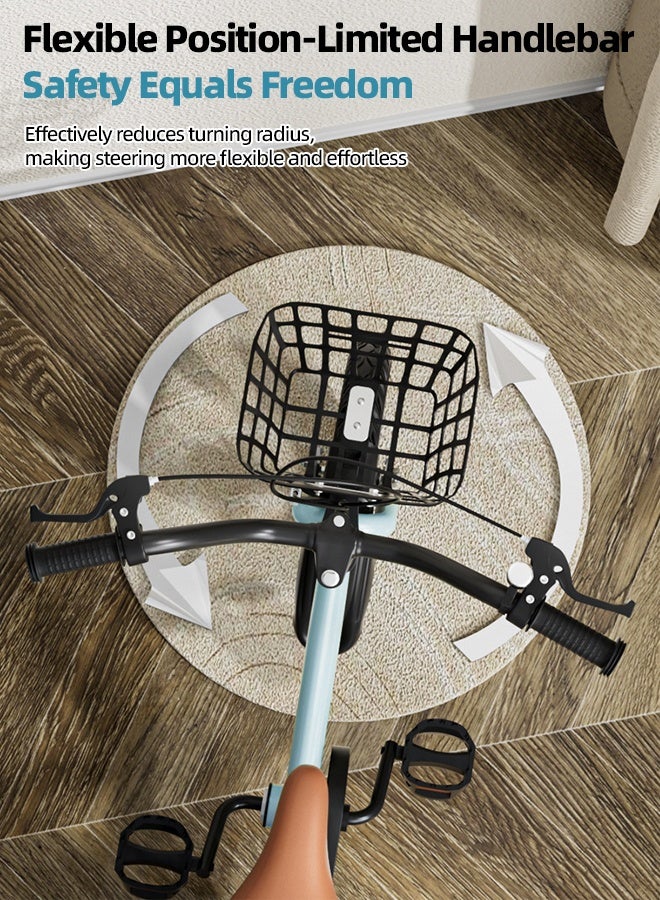 Sandinrayli 12 Inch Bicycle for Kids, with Flashing Training Wheels and Basket, High Carbon Steel Frame, Kids Bike for 4-8 Years Boys and Girls - Image 3