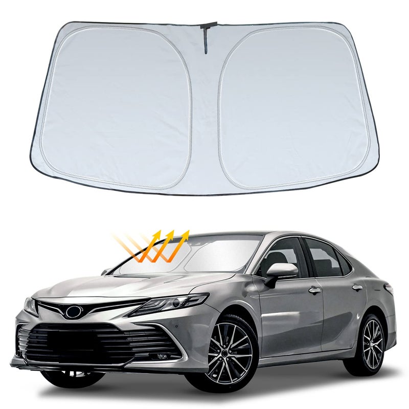 REMOCH Windshield Sun Shade Custom Fit for Toyota Camry 20182023 Front Foldable Sunshade Sun Visor Shield Protector Cover Accessories Cab for Car
