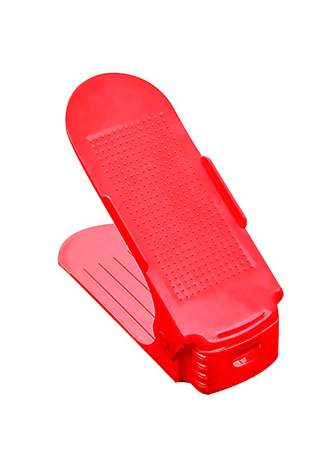NIBEMINENT Double Layer Shoes Storage Rack Red 0.1kg