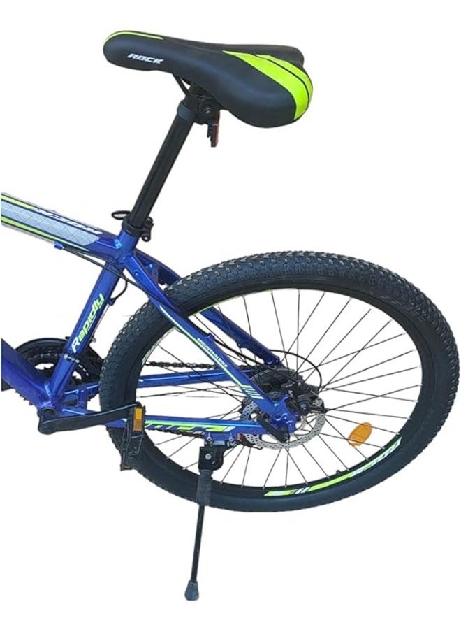 Generic Rock 26 Bike - Sturdy Frame, Stylish Blue Color, 21-Speed Gears, 26-Inch Wheels, V-Brake System, Modern and Comfortable Design, Adjustable Seat & Handlebars  - Image 3