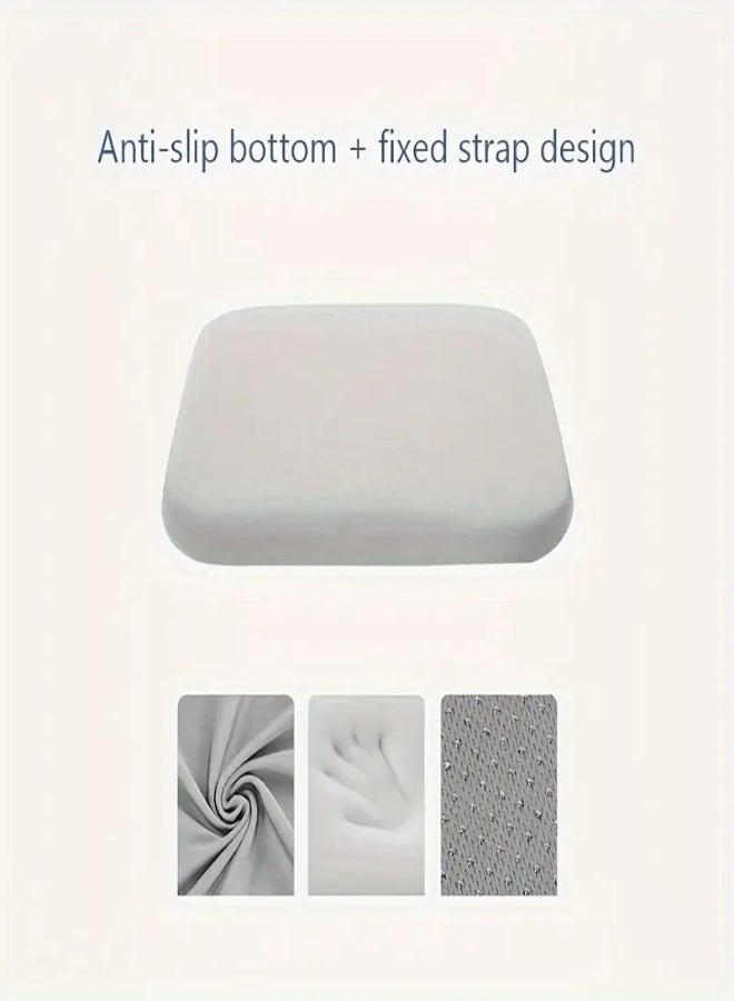 AROAQ Ergonomic Memory Foam Seat Cushion – Slow Rebound, Anti-Collapse Design with Polyester Knit Fabric, Comfortable Chair Accessory for Office, Home & All-Season Seating , Cream - Image 1