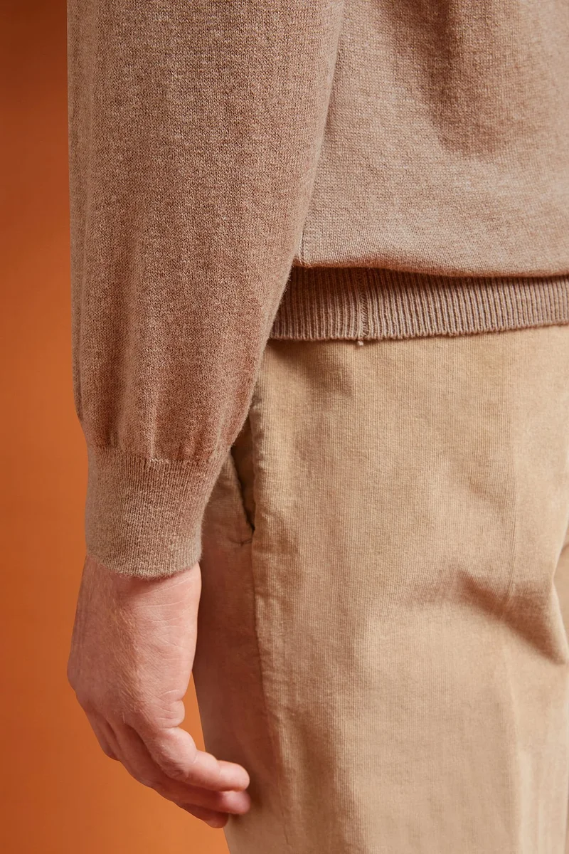 دوبل غانغر Men's turtleneck jumper - Beige