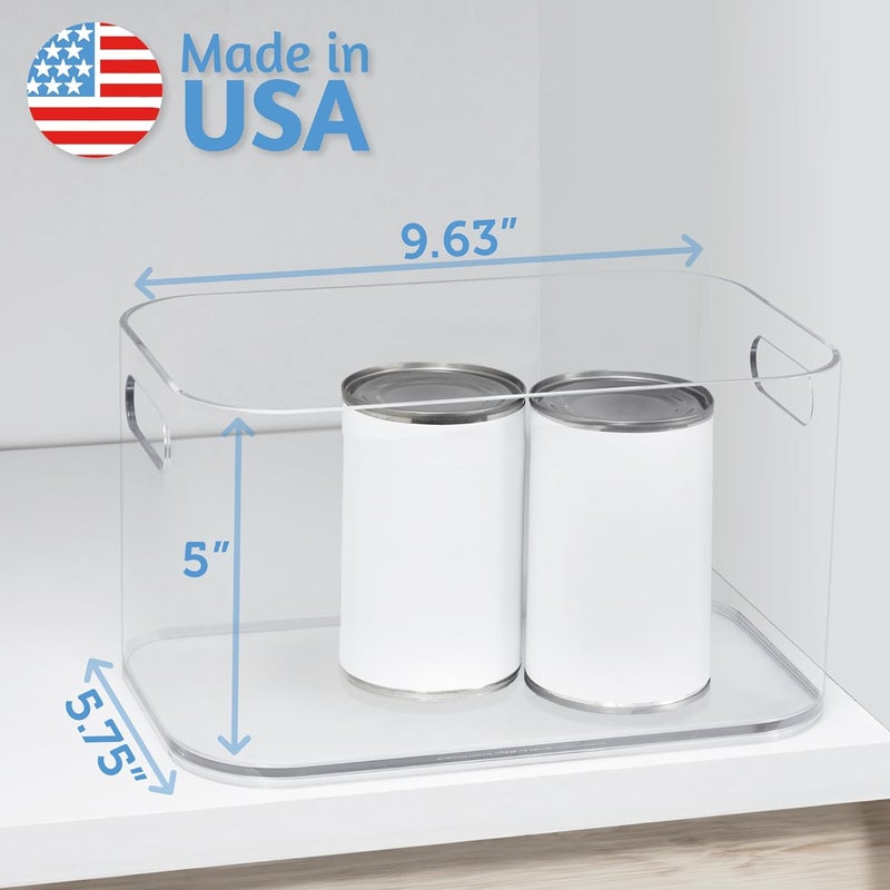 STORi Bliss 10" x 6" Open Clear Pantry Organizer Bin, Plastic Containers with Handle for Kitchen, Fridge, Cabinet, Closet, Bathrom, Undersink Storage Made in USA - Image 5