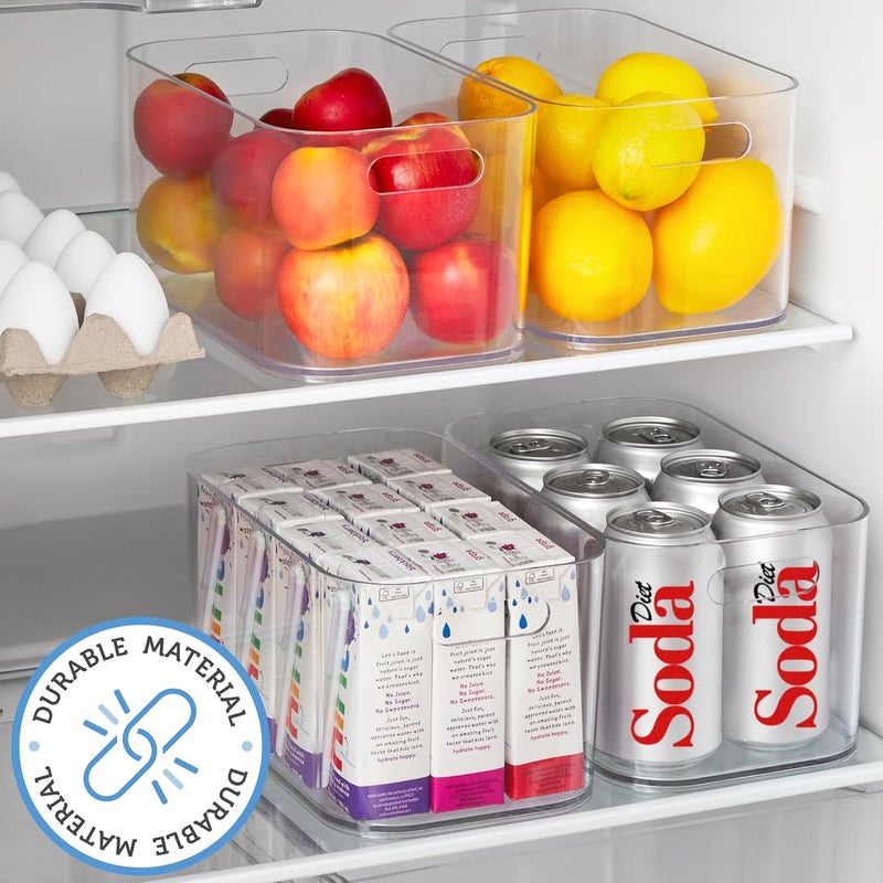 STORi Bliss 10" x 6" Open Clear Pantry Organizer Bin, Plastic Containers with Handle for Kitchen, Fridge, Cabinet, Closet, Bathrom, Undersink Storage Made in USA - Image 2