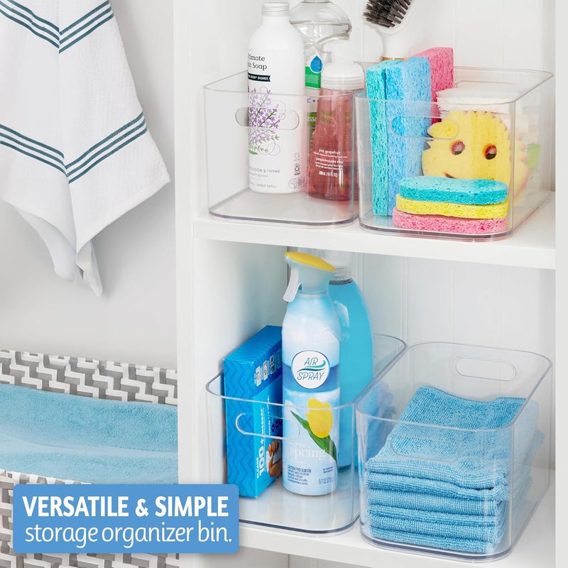 STORi Bliss 10" x 6" Open Clear Pantry Organizer Bin, Plastic Containers with Handle for Kitchen, Fridge, Cabinet, Closet, Bathrom, Undersink Storage Made in USA - Image 3