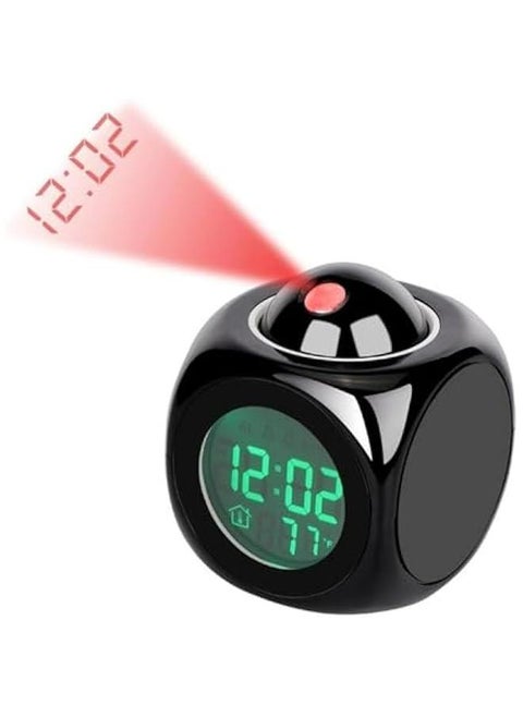 Multi Function Digital Clock LCD Projection Clock Rotatable Projector Reloj Wall Projection Voice Talking Temperature Display Led Alarm Clock Projection Alarm Clock