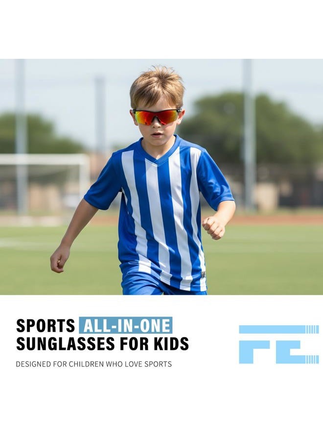 FEISEDY Kids Teens Sports Polarized Sunglasses TR90 Frame Boys Girls Cycling B2454 - Image 3