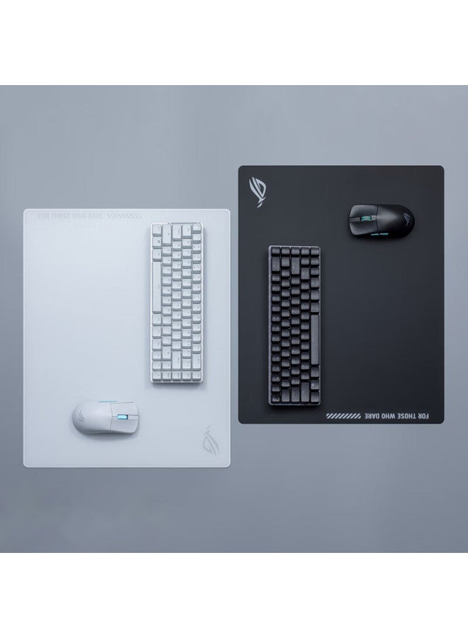 Rog Yueshi Ace L Tempered Glass Gaming Mouse Pad, Coated, 9h Tempered Glass, Large Desk Pad, Gaming Mouse Pad, Ultra-slip Resistant Rubber Bottom, White - Image 5