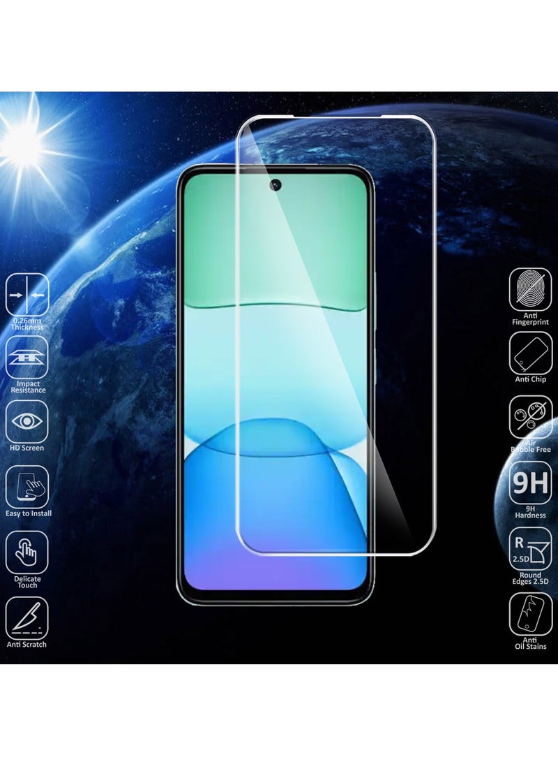 Techie 2 pack HD Tempered Glass Screen Protector for Xiaomi Redmi 13 4G 2024 - Anti Reflection Anti Bubbles 9H Hardness 0.33 mm Rounded Edges Easy Installation - Image 2