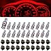 Damwot 74 Led Bulb Dash Lights Super Bright T5 37 74 LED Bulb with Twist Lock Socket PC74 PC37 Dashboard Lights Instrument Cluster Bulbs KitsPack of 20 Red - Image 2
