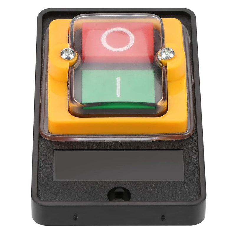 klarako Drill Press Push Button Switch, AC220V/380V Waterproof On/Off Start Stop 10A Single Phase Motor Start Stop Button - Image 2