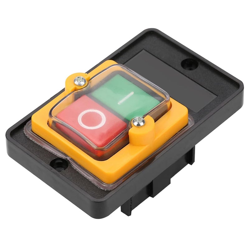 klarako Drill Press Push Button Switch, AC220V/380V Waterproof On/Off Start Stop 10A Single Phase Motor Start Stop Button - Image 5