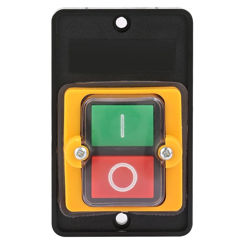 klarako Drill Press Push Button Switch, AC220V/380V Waterproof On/Off Start Stop 10A Single Phase Motor Start Stop Button - Image 1