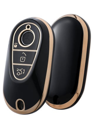 OATSBASF Car Key Case for Mercedes-Benz C S Class W206 W223 (2020 & Up) – Protective Key Cover, Golden Edge Black - pzsku/Z24E8099EC0024B2649B9Z/45/_/1740398514/68841e45-b09b-494a-af61-2e06b0fdef8f