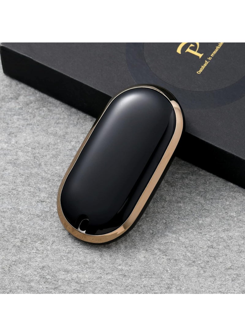 OATSBASF Car Key Case for Mercedes-Benz C S Class W206 W223 (2020 & Up) – Protective Key Cover, Golden Edge Black