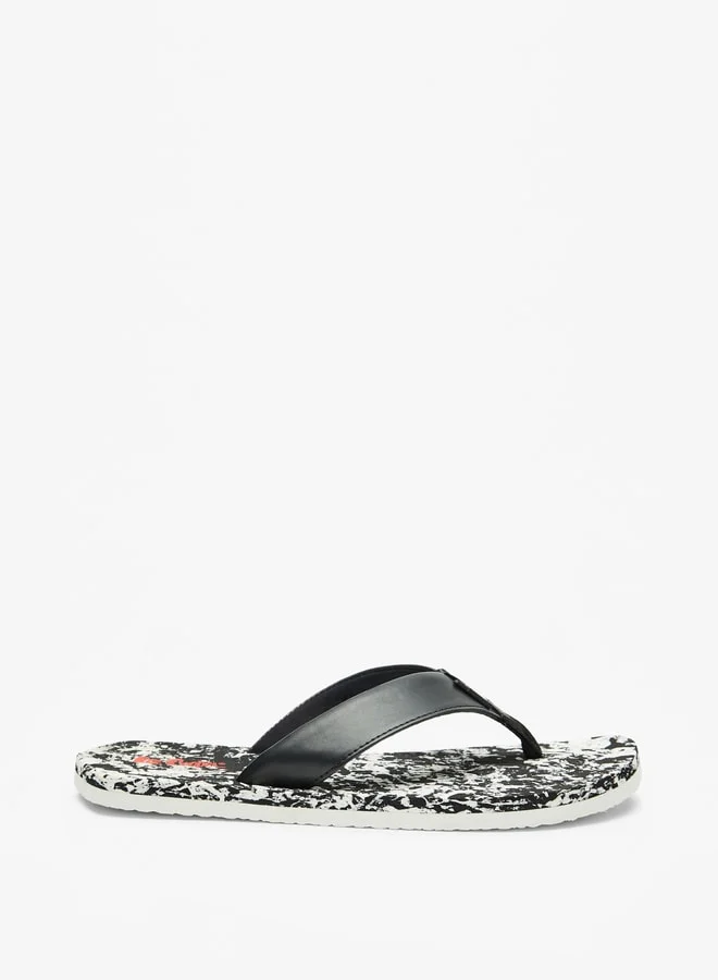 Lee Cooper Men Printed Slip On Thong Slippers