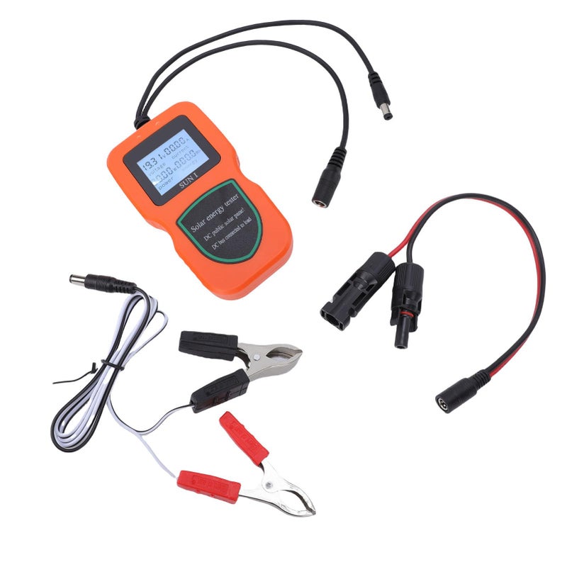 Solar Panel Tester Multimeter 5W to 500W Power Range LCD Display for PV Testing Orange - Image 2