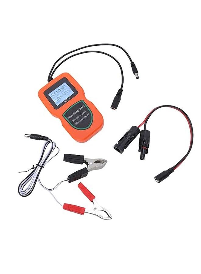 Solar Panel Tester Multimeter 5W to 500W Power Range LCD Display for PV Testing Orange - Image 1