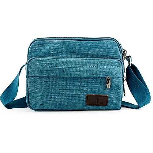 GEARONIC TM Men Vintage Crossbody Canvas Messenger Shoulder Bag Hiking Military Travel Satchel - Green - Image 3