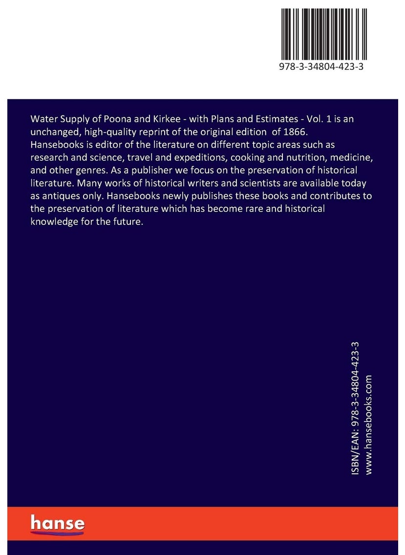 Water Supply of Poona and Kirkee: with Plans and Estimates - Vol. 1  - Image 2