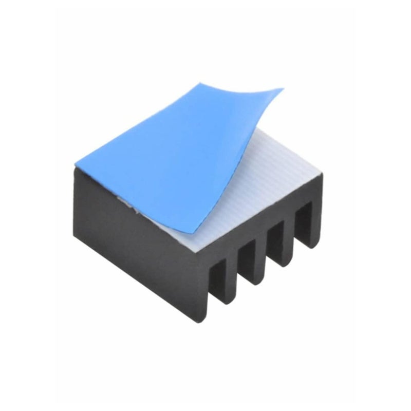 Barakah 20PCS Black Aluminum Heat Sink with Thermal Conductive Adhesive Tape, 9×9×5mm Heatsink Cooler for Cooling VRM GPU Stepper Driver MOSFET VRam Regulators - Image 3