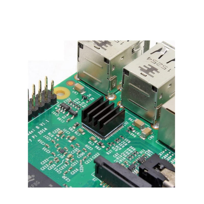 Barakah 20PCS Black Aluminum Heat Sink with Thermal Conductive Adhesive Tape, 9×9×5mm Heatsink Cooler for Cooling VRM GPU Stepper Driver MOSFET VRam Regulators - Image 4