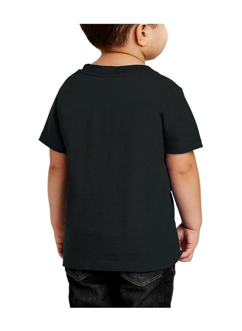 PRINTSHOP4ME - Christmas Initial Letter Printed Kids T-Shirts For Boys-Fun And Festive Holiday Gift For Your Little Guy-Gifts For Friends And Family Printed Round Neck T-Shirts For Kids - Image 1