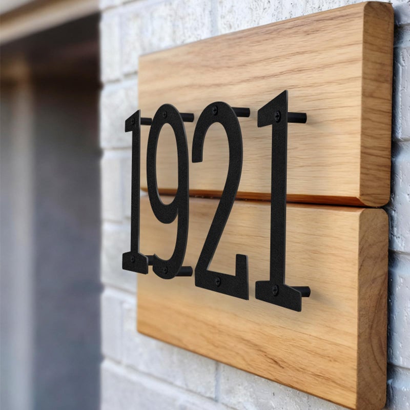 Ya_chtttwo 3" 4" 5" 6" 8" Stainless Steel Floating House Numbers, Metal House Numbers for Outside, Modern Address Number, Black Door Number for Mailbox, Garden, Yard, Apartment (4" 1) - Image 3